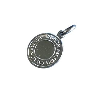 Coach Silver Medallion Key Fob Charm Pendent